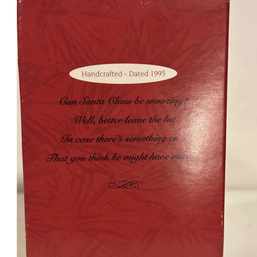 Hallmark Keepsake Ornament 1995 Dream On Santa Claus Sleeping QX6007 Vintage NIB